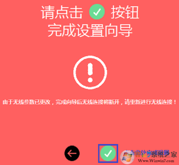 路由器設置完成