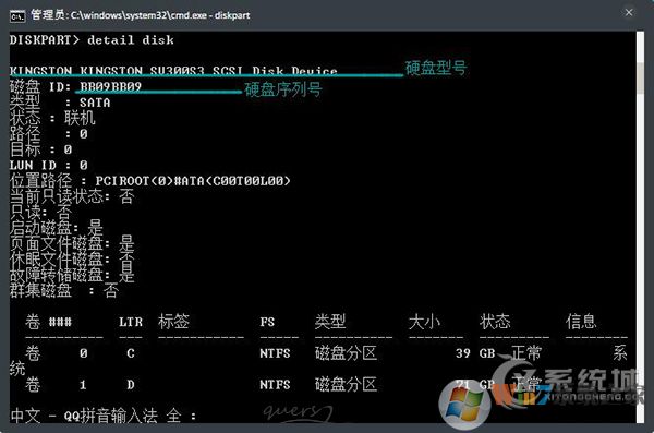 如何查看硬盤序列號？使用命令提示符查看硬盤ID的方法