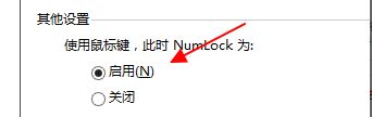 啟用小數字鍵盤代替鼠標