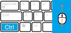 按住“Ctrl”鍵滾動鼠標滾輪鍵即可放大或縮小網頁 按住“Ctrl”鍵滾動鼠標滾輪鍵即可放大或縮小網頁
