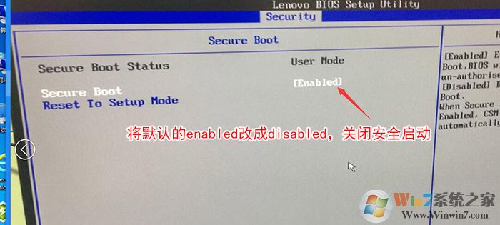 Secure Boot回車設(shè)置成Disabled Secure Boot回車設(shè)置成Disabled