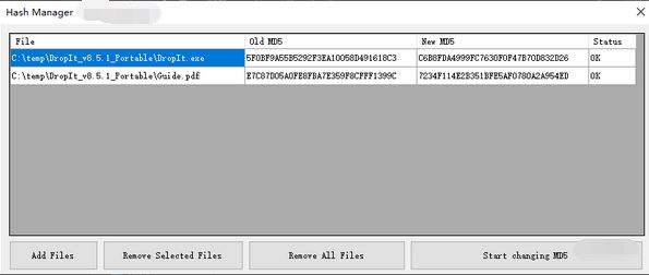 Hash Manager免費下載_Hash Manager(批量修改哈希值MD5)v1.1綠色版