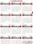 2024年日歷全年表帶農歷A4打印版