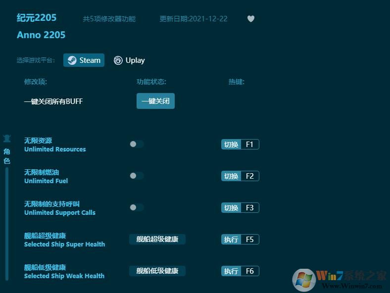 紀元2205五項修改器 v1.0.33