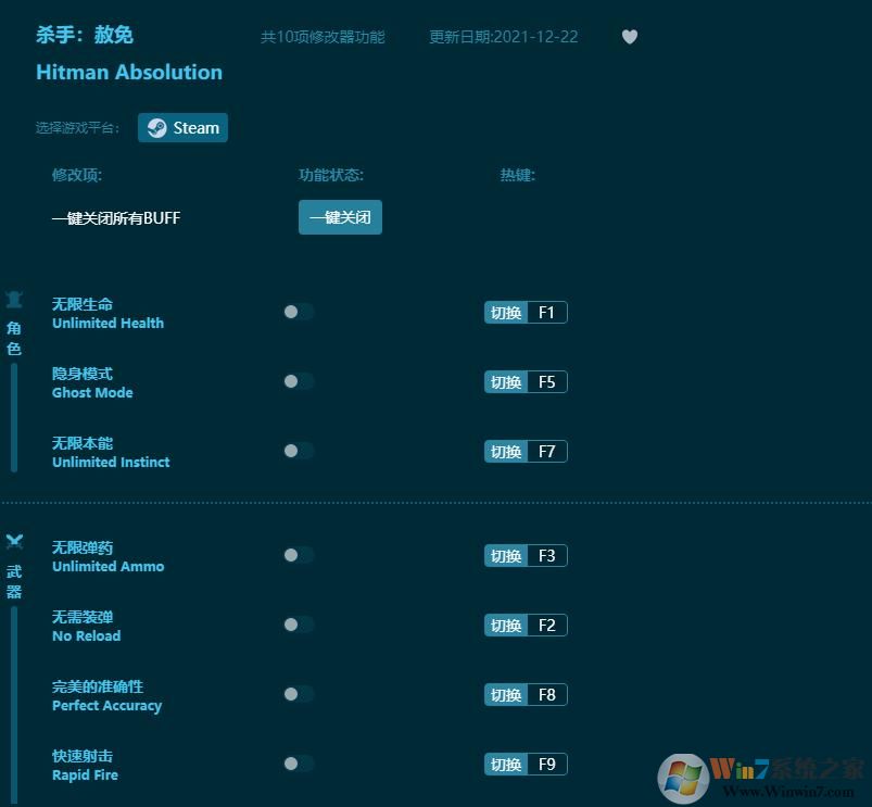 殺手赦免十項(xiàng)修改器 v1.3.17