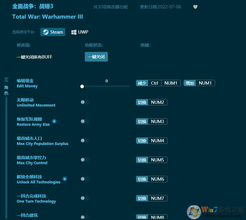 全面戰爭戰錘3三十六項修改器 v2023.5