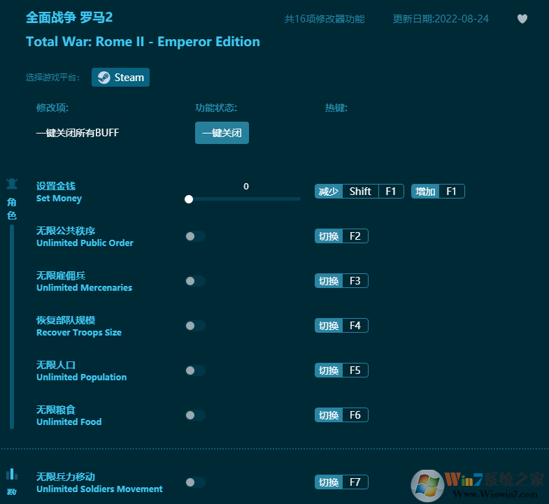 全面戰爭羅馬2十六項修改器 2022最新版