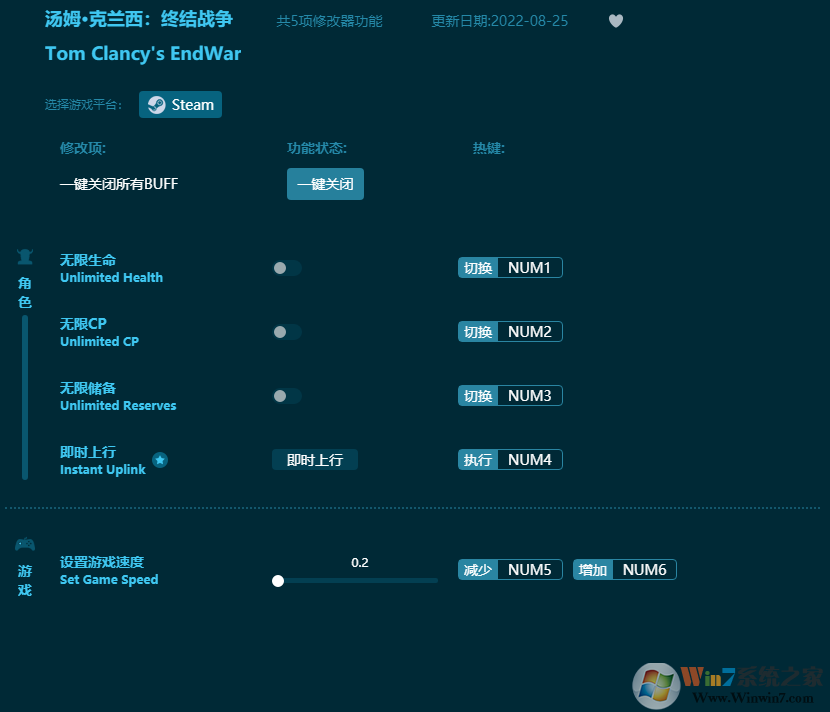 湯姆克蘭西終結戰爭五項修改器 v2023最新版