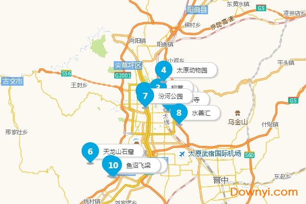 太原旅游地圖高清版