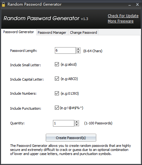 Random Password Generator(隨機密碼生成)