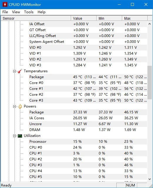 HWMonitor(電腦CPU監測軟件)